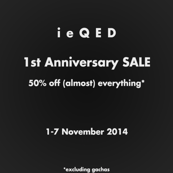 ieQED 1st anniversary sale